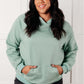 Crosswalk Textured Hoodie in Green - 1985 the VAULT Boutique