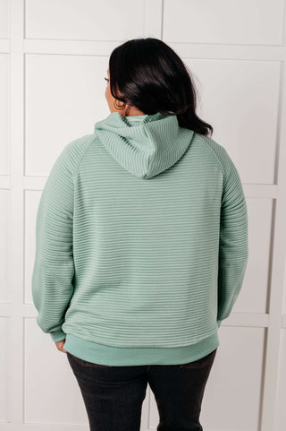 Crosswalk Textured Hoodie in Green - 1985 the VAULT Boutique