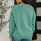 Daily Ease Mineral Wash Pullover in Dark Green