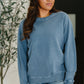 Daily Ease Mineral Wash Pullover in Dusty Blue