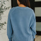 Daily Ease Mineral Wash Pullover in Dusty Blue