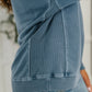 Daily Ease Mineral Wash Pullover in Dusty Blue