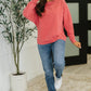Daily Ease Mineral Wash Pullover in Ruby