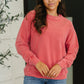 Daily Ease Mineral Wash Pullover in Ruby