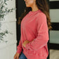 Daily Ease Mineral Wash Pullover in Ruby