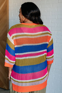 Deep Thoughts Striped Loose Knit Top - 1985 the VAULT Boutique