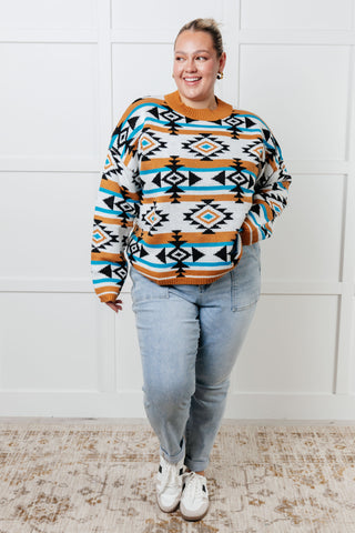 Desert Vibes Geometric Striped Sweater - 1985 the VAULT Boutique