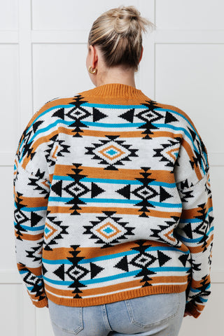 Desert Vibes Geometric Striped Sweater - 1985 the VAULT Boutique