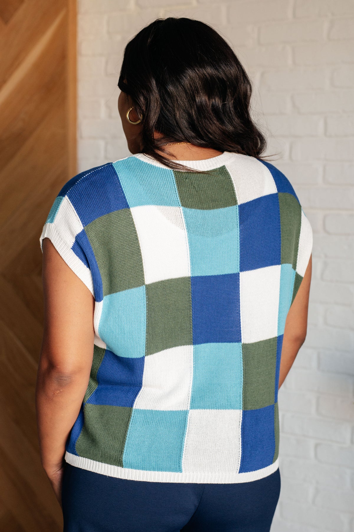 Disco Darling Checkered Sleeveless Sweater - 1985 the VAULT Boutique