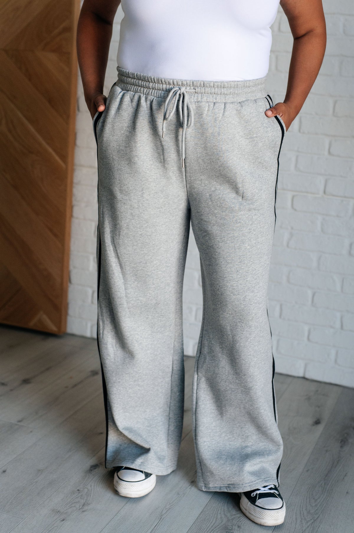 Don't Get Stuck Stripe Detail Sweatpants - 1985 the VAULT Boutique