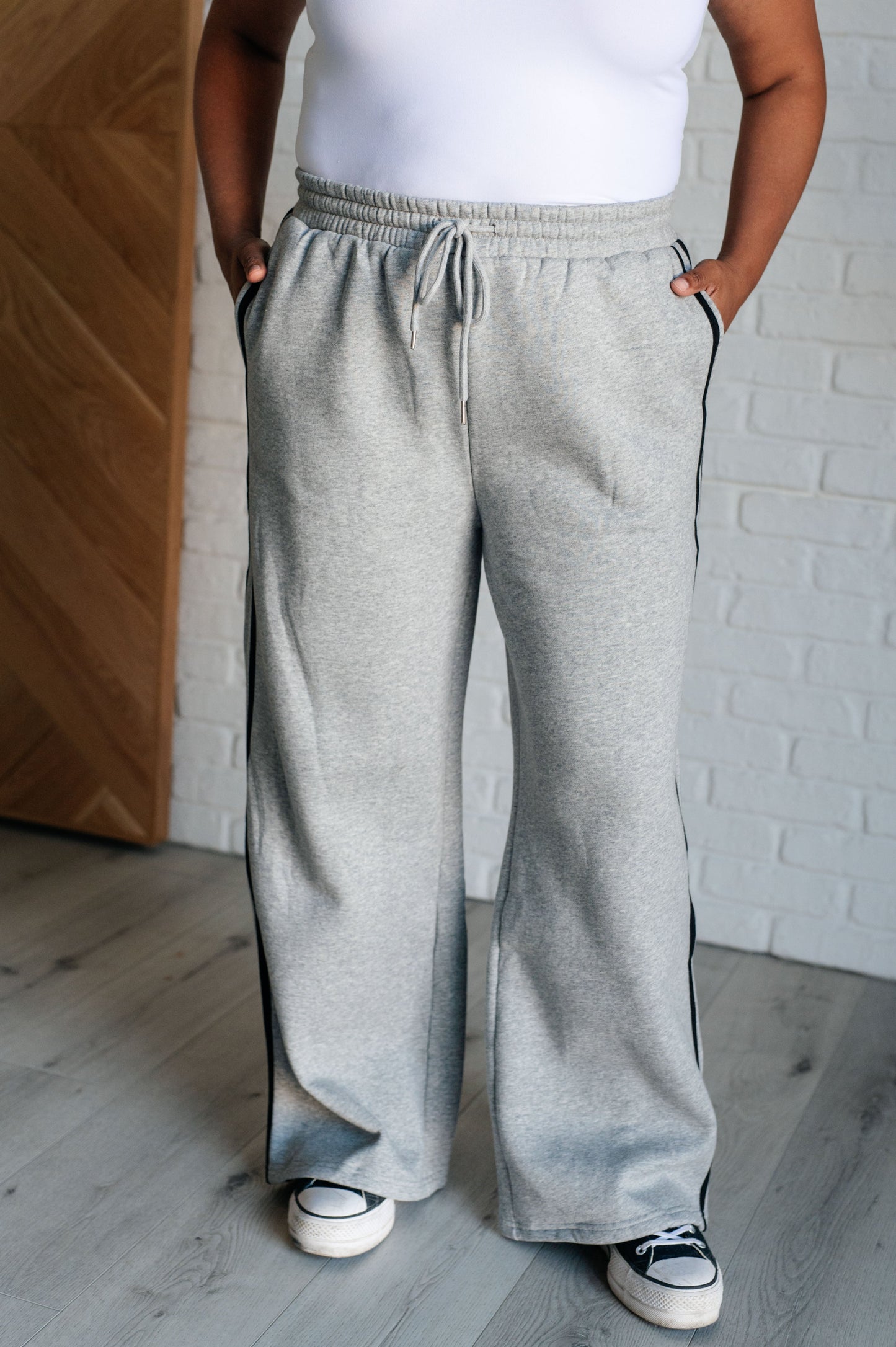 Don't Get Stuck Stripe Detail Sweatpants - 1985 the VAULT Boutique