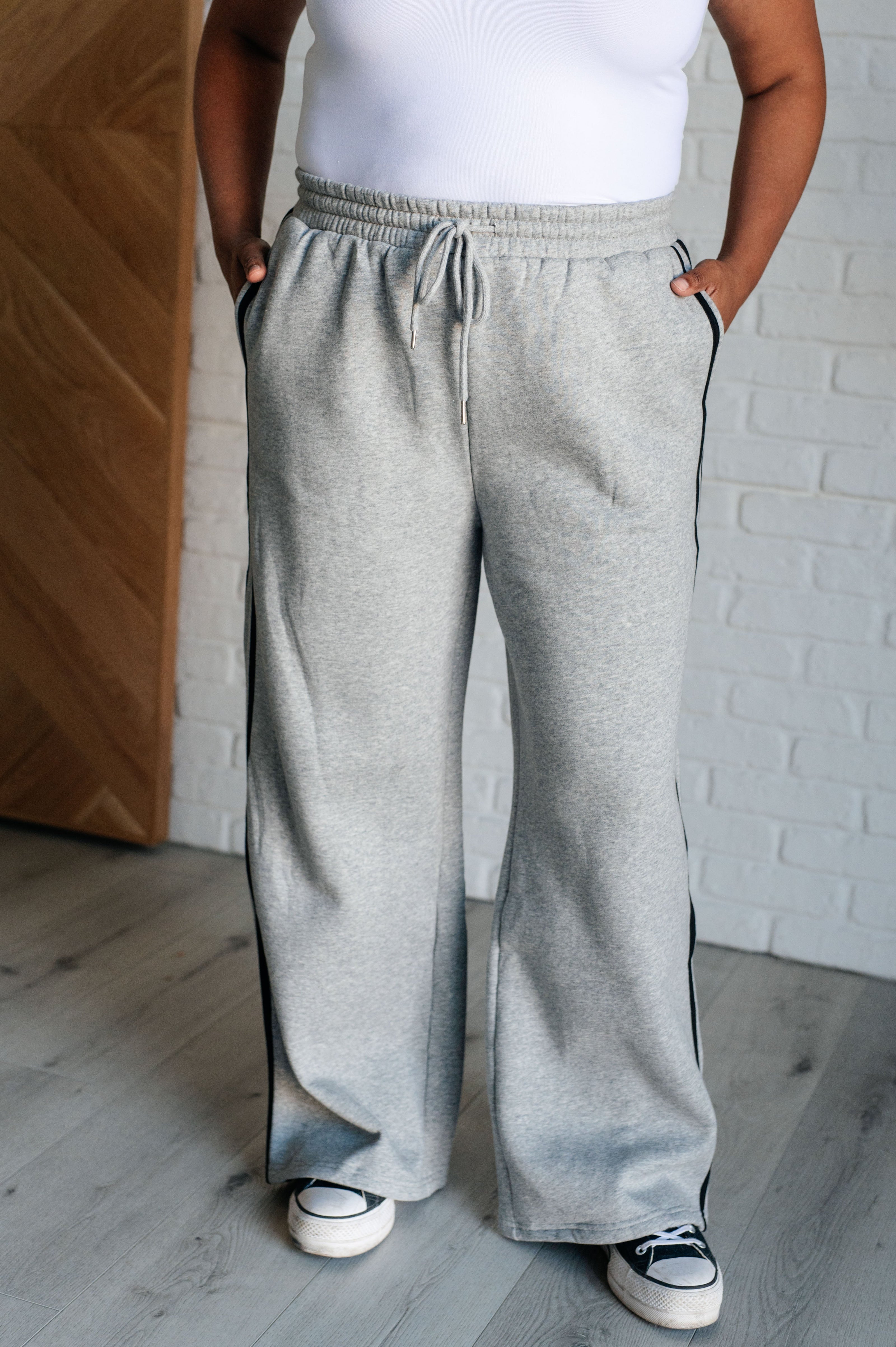 Don't Get Stuck Stripe Detail Sweatpants - 1985 the VAULT Boutique