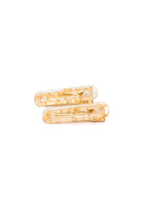 Double Trouble 2 Pack Hair Clip in Gold Leaf - 1985 the VAULT Boutique