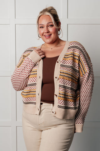 Effortless Elements Striped Cardigan - 1985 the VAULT Boutique