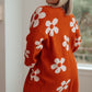 Enough Anyways Floral Cardigan in Burnt Orange