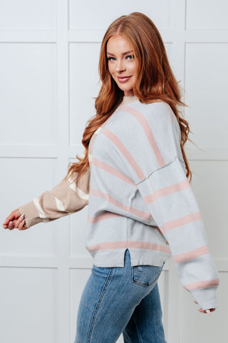 Exceptional Thought Striped Patchwork Sweater - 1985 the VAULT Boutique