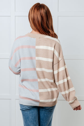 Exceptional Thought Striped Patchwork Sweater - 1985 the VAULT Boutique