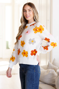 Falling Flowers Floral Sweater - 1985 the VAULT Boutique