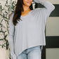 Feel That Something Contrast Sleeve Top