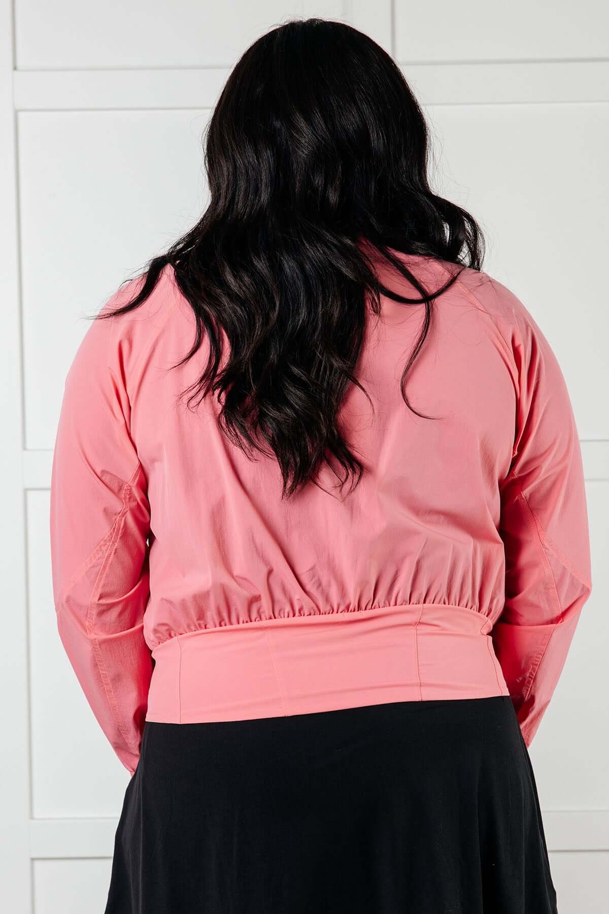 Fit Happens Nylon Tennis Jacket in Coral Rose - 1985 the VAULT Boutique
