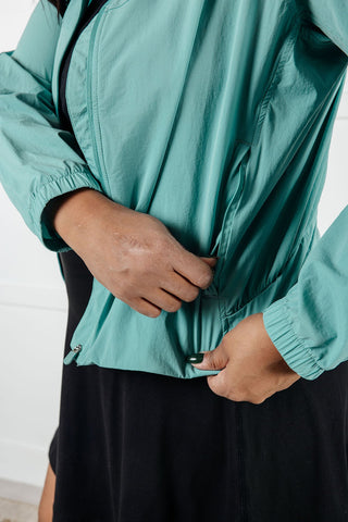 Fit Happens Nylon Tennis Jacket in Tidal Wave - 1985 the VAULT Boutique