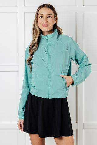 Fit Happens Nylon Tennis Jacket in Tidal Wave - 1985 the VAULT Boutique