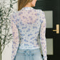 Flirty by Nature Mesh Layering Top in Light Blue