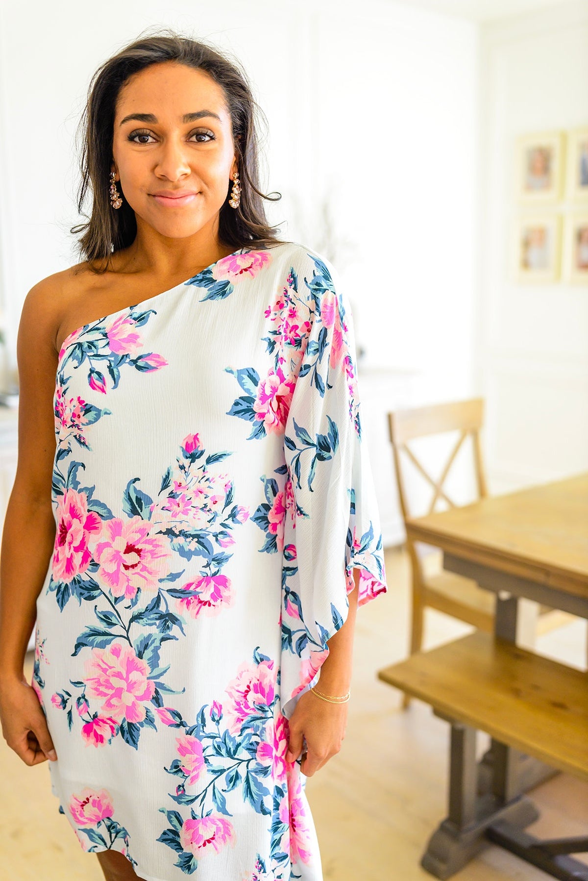 Forever Smitten Floral One Shoulder Dress - 1985 THE VAULT