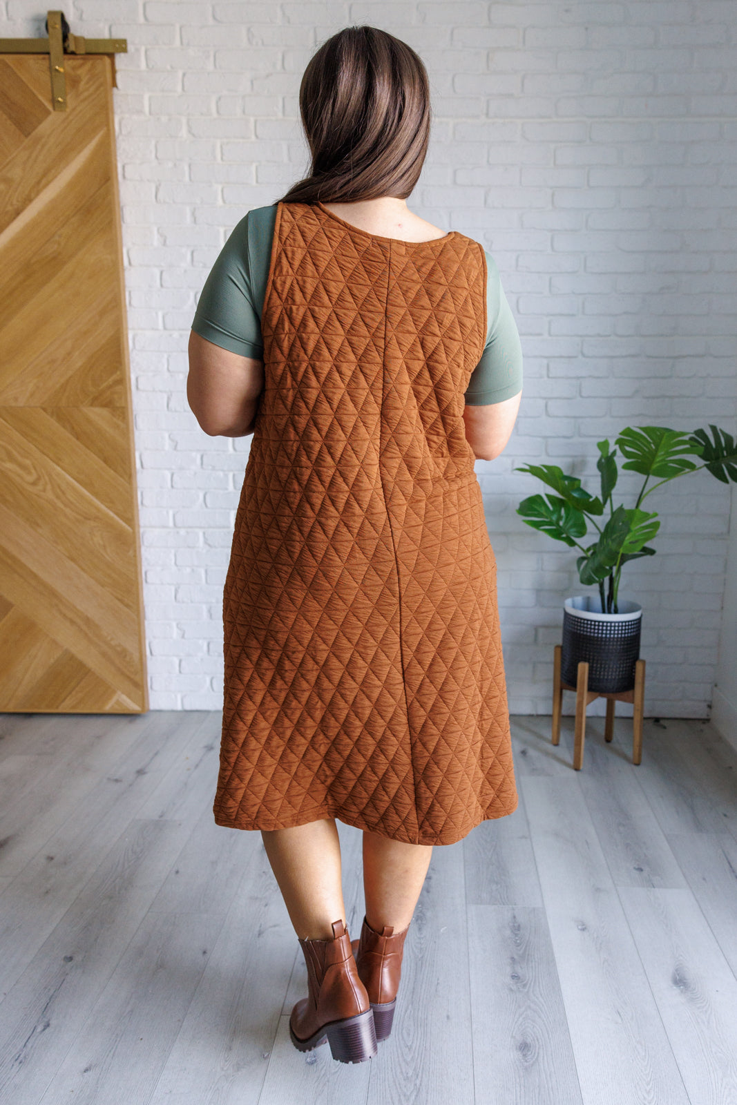 Free Falling Quilted Midi Dress - 1985 the VAULT Boutique