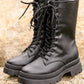Fresh Feels Combat Boots In Black