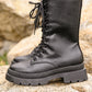 Fresh Feels Combat Boots In Black