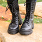 Fresh Feels Combat Boots In Black