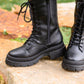 Fresh Feels Combat Boots In Black