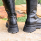 Fresh Feels Combat Boots In Black