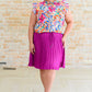 Just a Flirt Pleated Skirt in Magenta - 1985 the VAULT Boutique