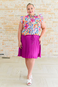 Just a Flirt Pleated Skirt in Magenta - 1985 the VAULT Boutique