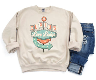 Cupid's Love Lodge Valentine Sweatshirt - 1985 the VAULT Boutique