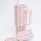 Girly Girl Bow and Floral Tumbler