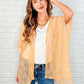 Good Days Ahead Lace Kimono In Peach