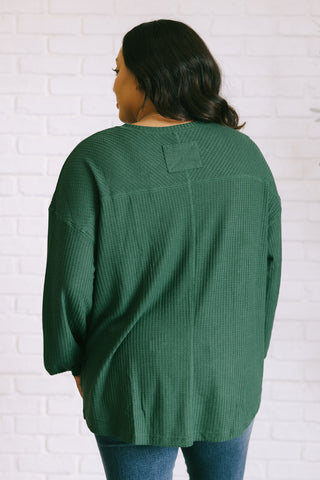 Good Things Are Coming V-Neck Top in Green - 1985 the VAULT Boutique