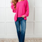 Good Things Are Coming V-Neck Top in Pink - 1985 the VAULT Boutique