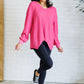 Good Things Are Coming V-Neck Top in Pink - 1985 the VAULT Boutique