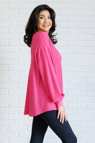 Good Things Are Coming V-Neck Top in Pink - 1985 the VAULT Boutique