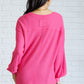 Good Things Are Coming V-Neck Top in Pink - 1985 the VAULT Boutique