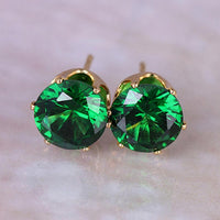 Steel Gem Studs in Silver or Gold - 1985 the VAULT Boutique