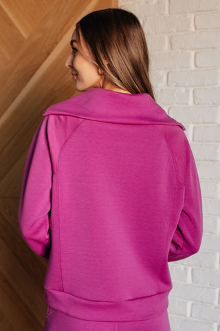 Hamptons Travel Half Zip Pullover in Magenta - 1985 the VAULT Boutique