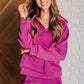 Hamptons Travel Half Zip Pullover in Magenta - 1985 the VAULT Boutique