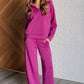 Hamptons Travel Half Zip Pullover in Magenta - 1985 the VAULT Boutique