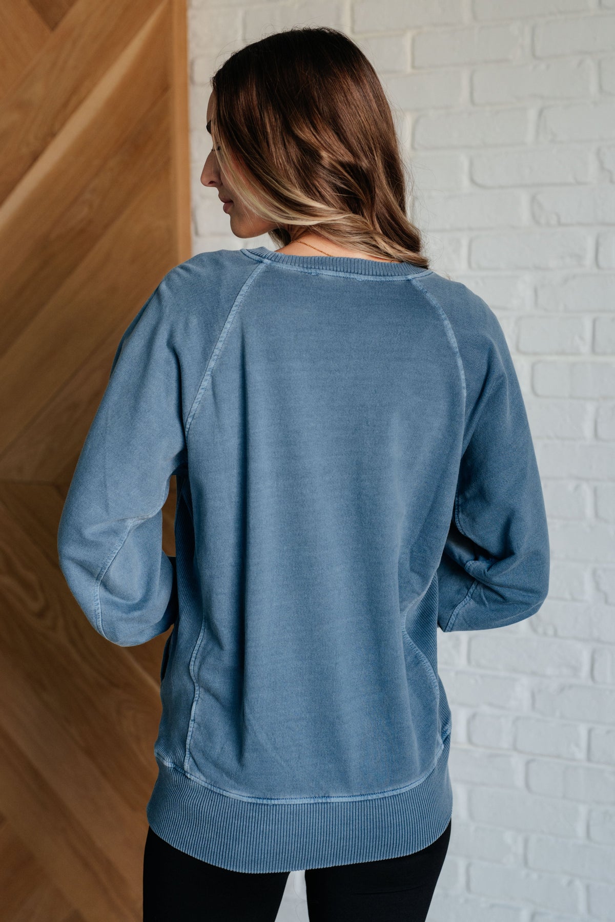 Hands Down Favorite Sweatshirt in Dusty Blue - 1985 the VAULT Boutique