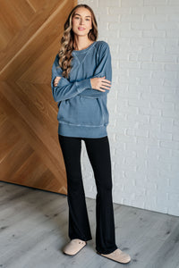 Hands Down Favorite Sweatshirt in Dusty Blue - 1985 the VAULT Boutique